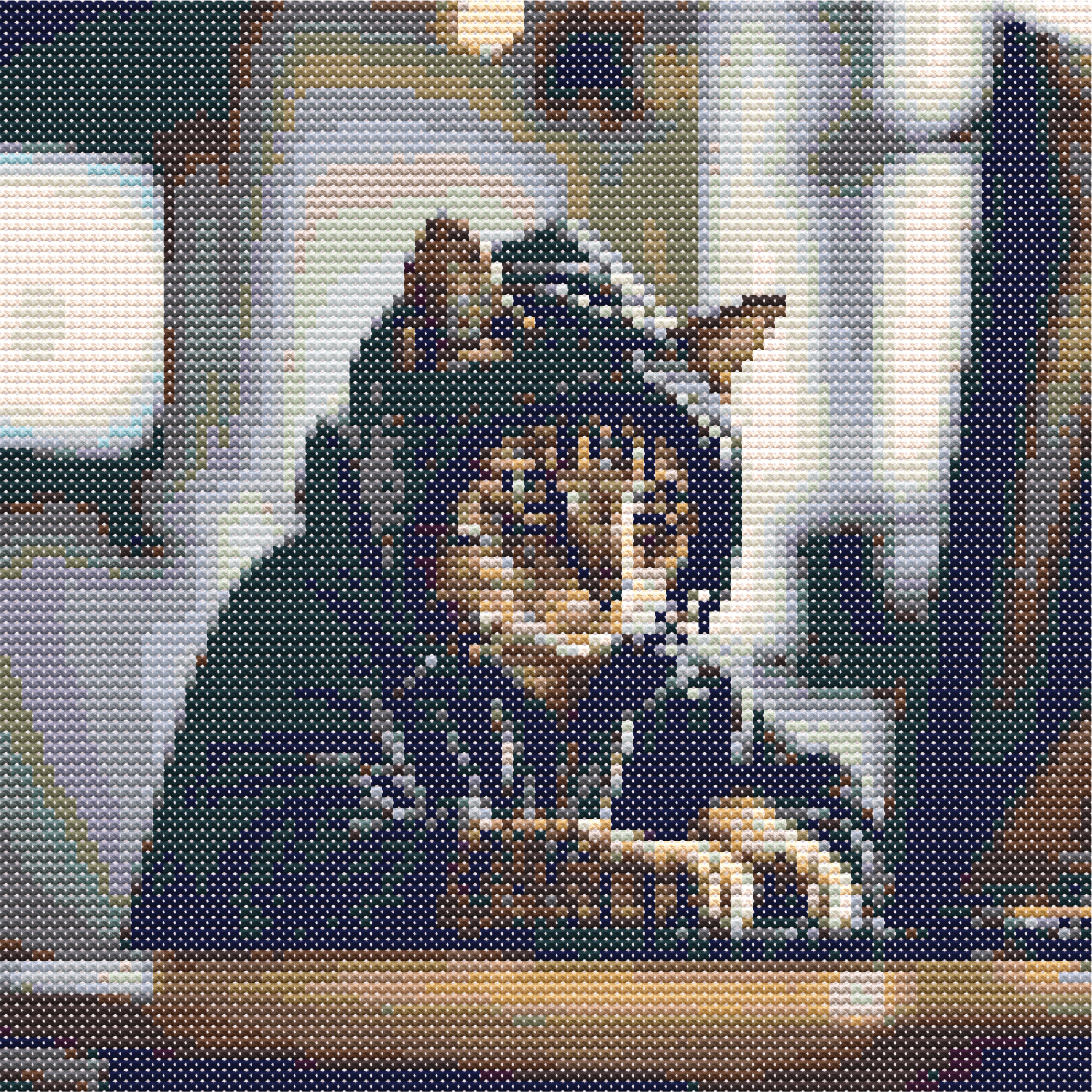 cross stitch cat in hoody validator